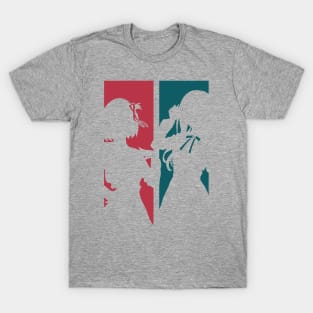 Lycoris recoil Chisato nishikigi and Takina inoue Transparent anime characters silhouette design T-Shirt